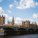 London’s Parliament beside the River Thames; illustrative location photograph, not a scene from The Diplomat.